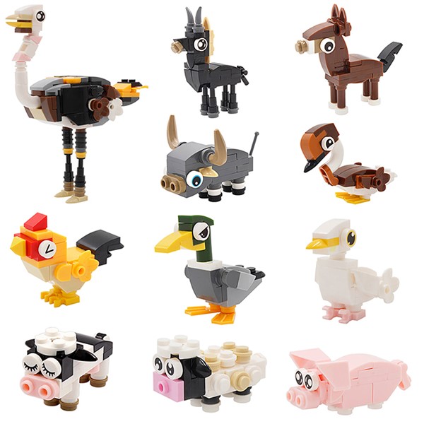 Mini Bricks Farm Animals Box 10