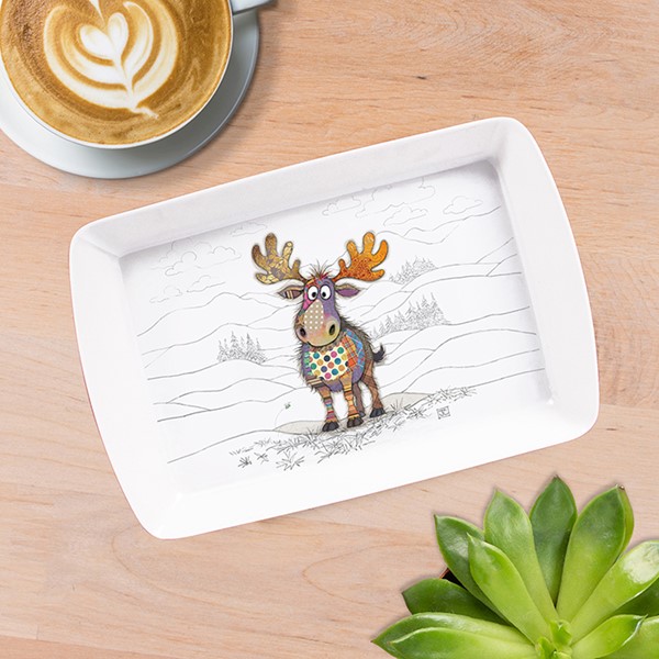 Bug Art Small Tray Moose