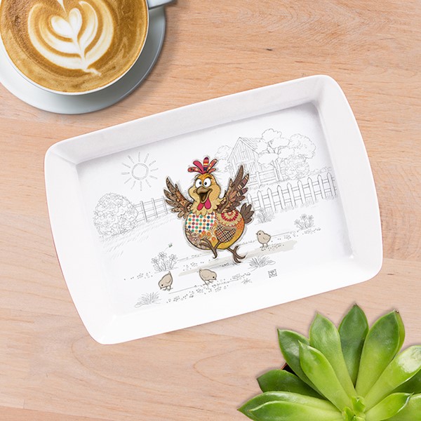 Bug Art Small Tray Hen