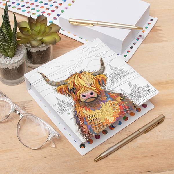 Bug Art Memo Block Highland Cow