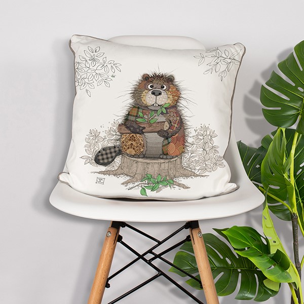 Bug Art Cushion Beaver