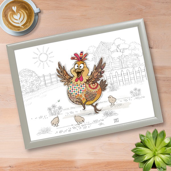 Bug Art Laptray Hen
