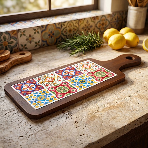 Tuscany Square Tile Wood Board