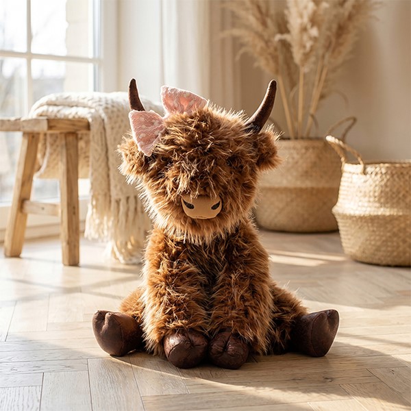 Doorstop Highland Cow Hatty Medium