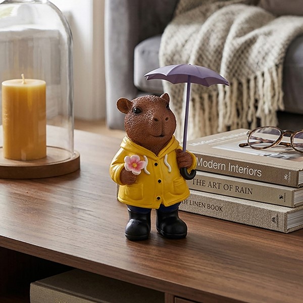 Capybara Rainy Days Yellow