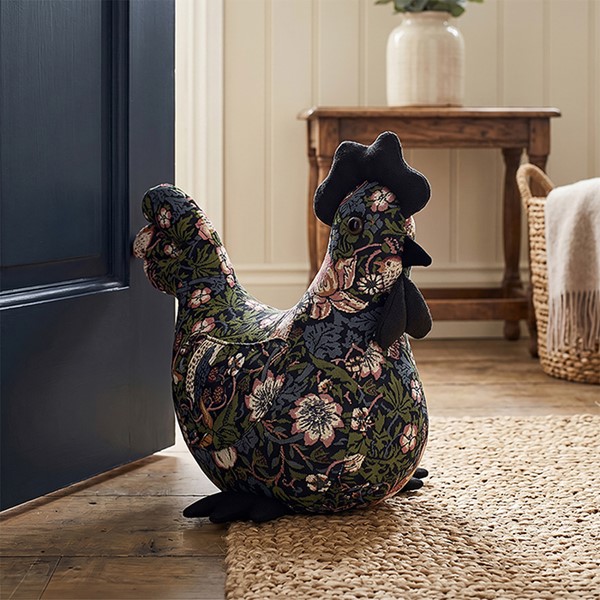 William Morris Fabric Doorstop Hen