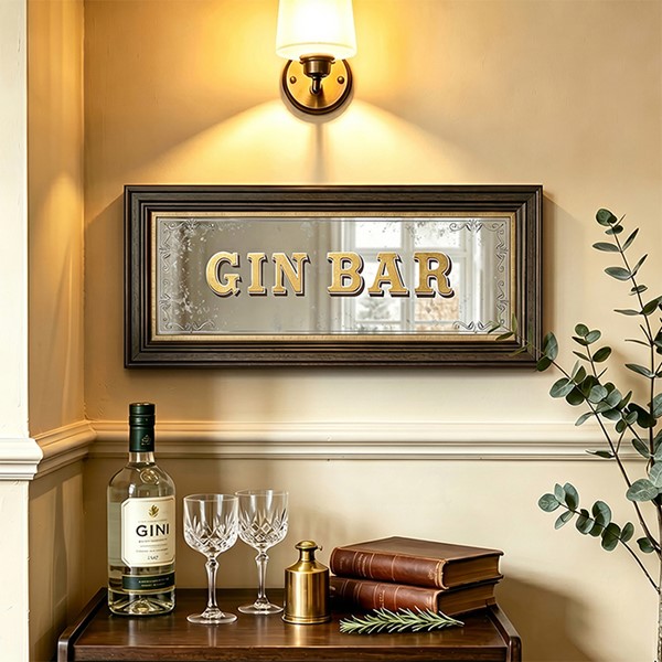 Mirror Wall Art Gin Bar