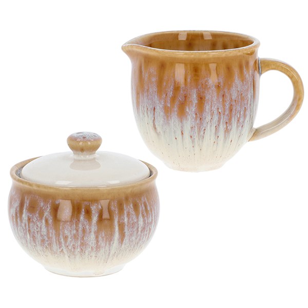 Reactive Glaze Gold Sugar & Cream