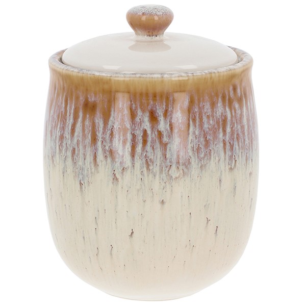 Reactive Glaze Gold Canister