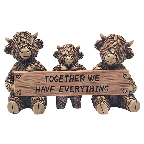 Hughie Highland Cow Message Love