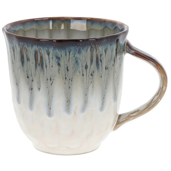 Reactive Glaze Blue Mug Frill