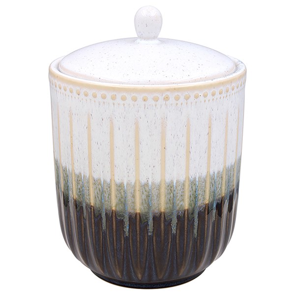 Reactive Glaze Blue Canister