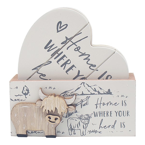 Highland Cow Coaster Set