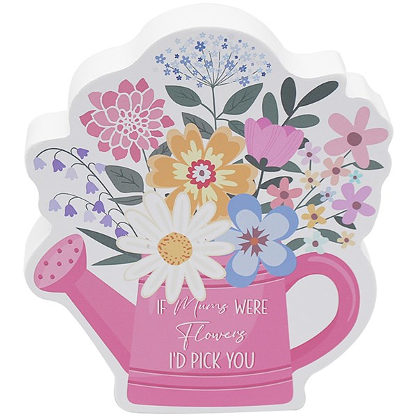 Mum Bouquet Plaque Pink