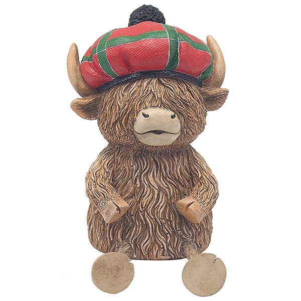 Highland Cow Money Box Tartan