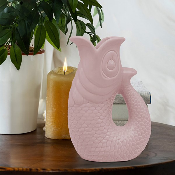 Glug Fish Vase Pink Small