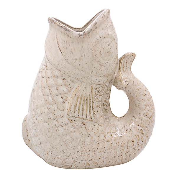 Fish Vase Jug Squat Lustre Green