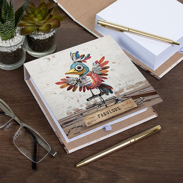 Scrap Art Memo Pad Bird