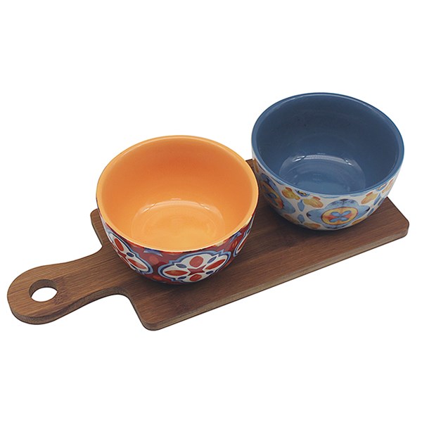 Tuscany 2 Snack Bowls On Tray