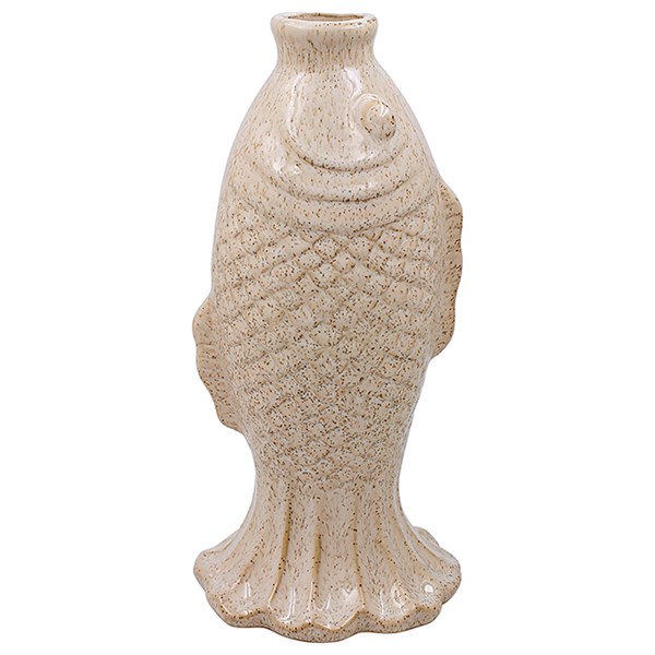 Fish Vase Upright White