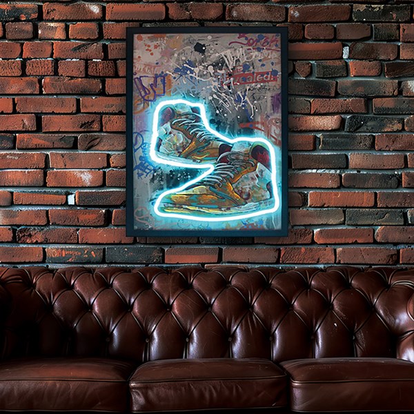 Neon Wall Art Sneaker Head
