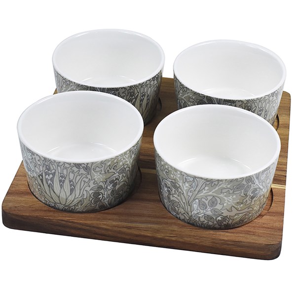 William Morris Artichoke Snack bowl 4 on Tray