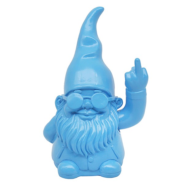Gnome Waving Bright Blue