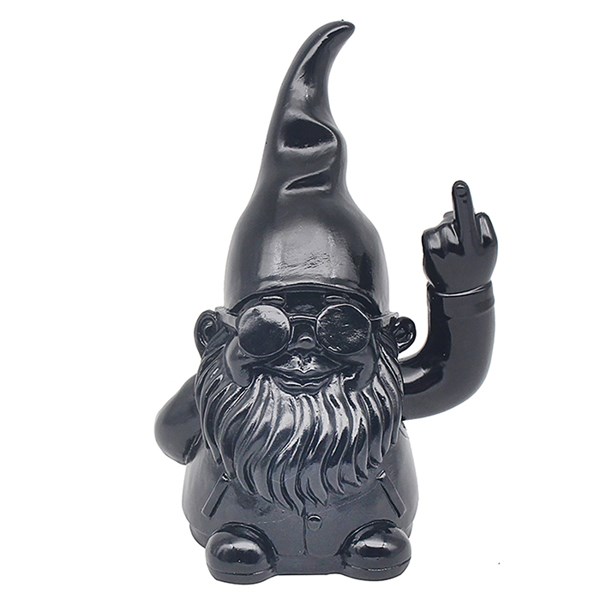 Gnome Waving Bright Black
