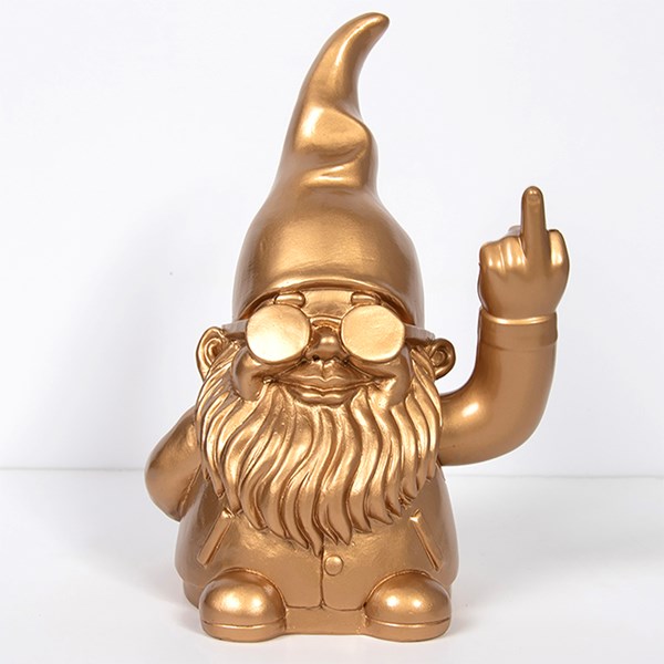 Gnome Waving Bright Gold