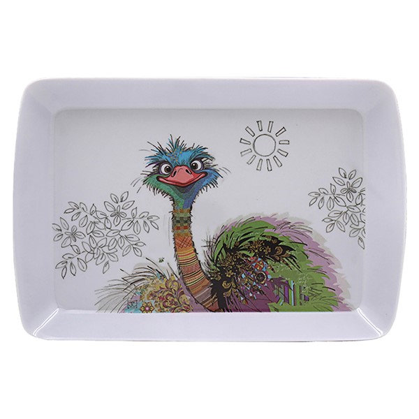Bug Art Small Tray Oscar Ostrich