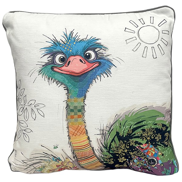 Bug Art Cushion Oscar Ostrich