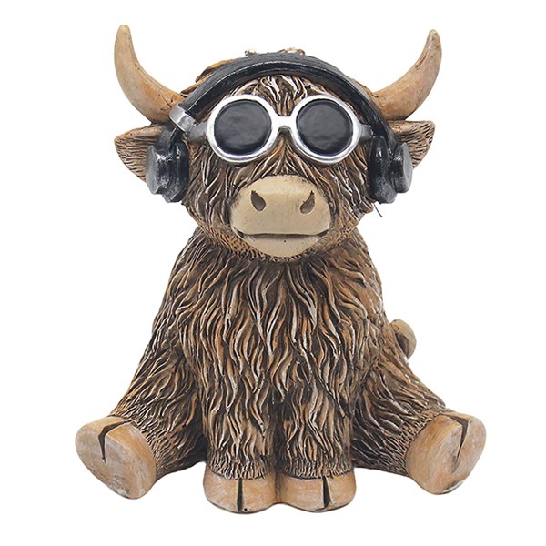 Happy Highland Cow DJ Moo-sic