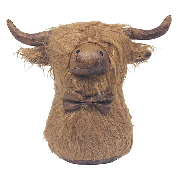 Highland Cow Doorstop Bow Tie