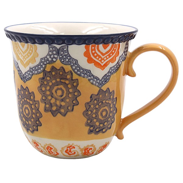 Tuscany Hand Painted Floral Mug Circle