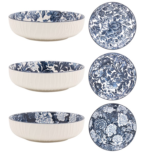 Tuscany Dark Blue Fleur Bowl Large