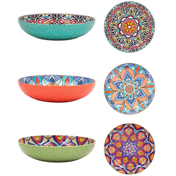 Tuscany New Salad Bowl Bright Mandela Large