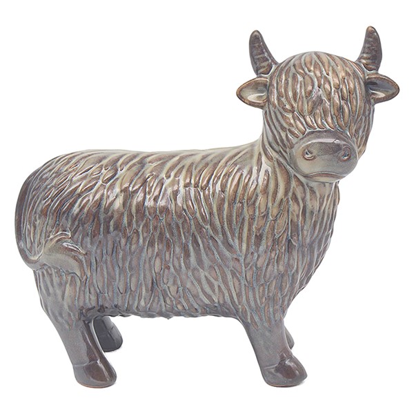 Glazed Farmyard Fun Highland Cow Large