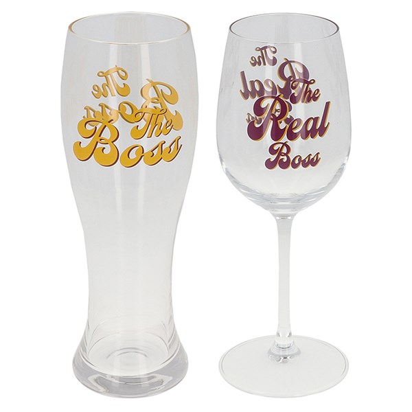 Boss & Real Boss Glass Set of 2