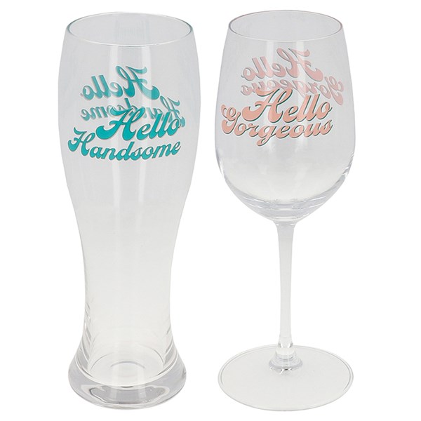 Handsome & Gorgeous Glass Set of 2