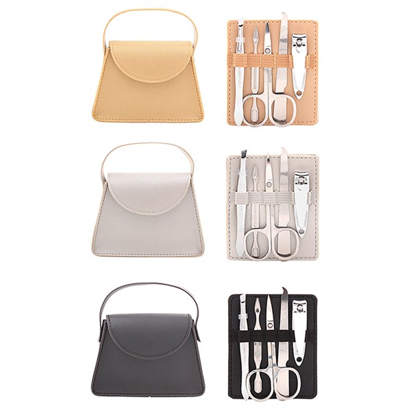 Handbag Manicure Set Silver Gold