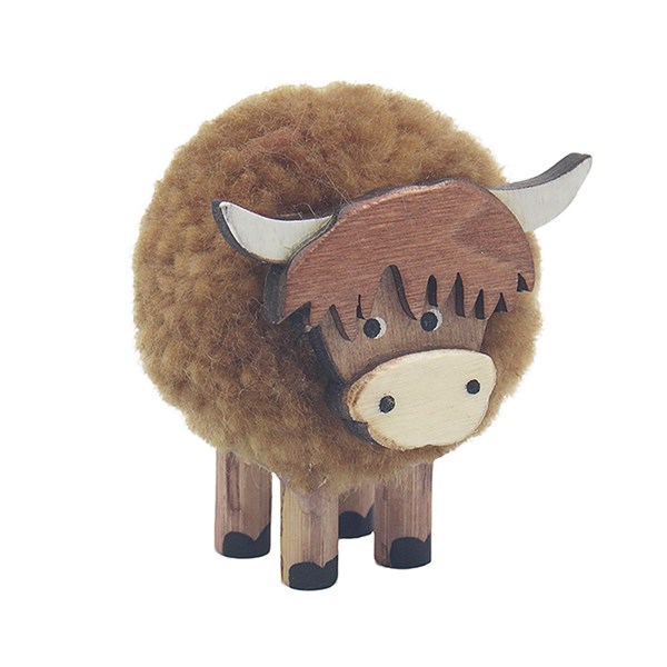 Fluffy Highland Cow Standing Small