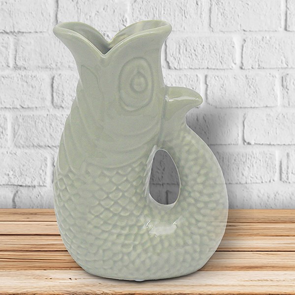 Glug Fish Vase Green Small