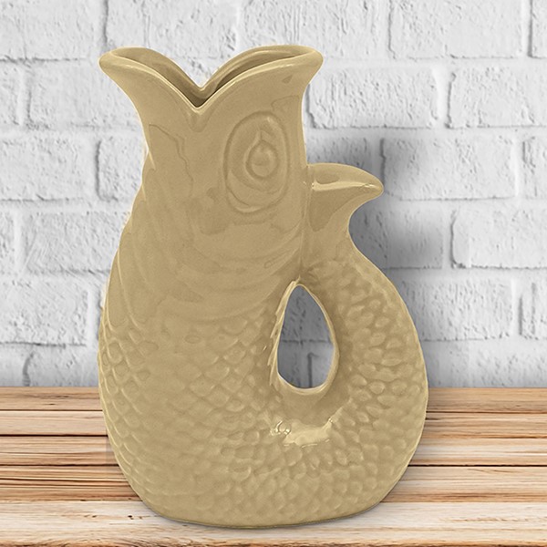 Glug Fish Vase Sand Small