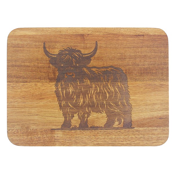 Elements Dark Wood Highland Cow Placemats Set of 2