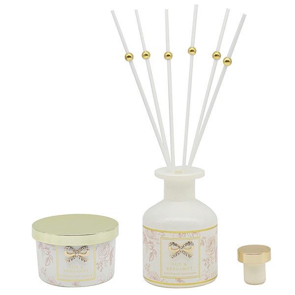 Hearts Design Candle & Diffuser Thank You