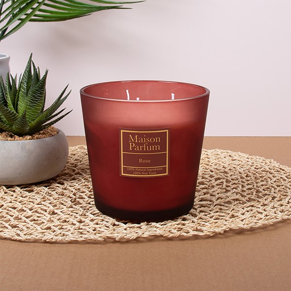 Natural Candle Large Rose