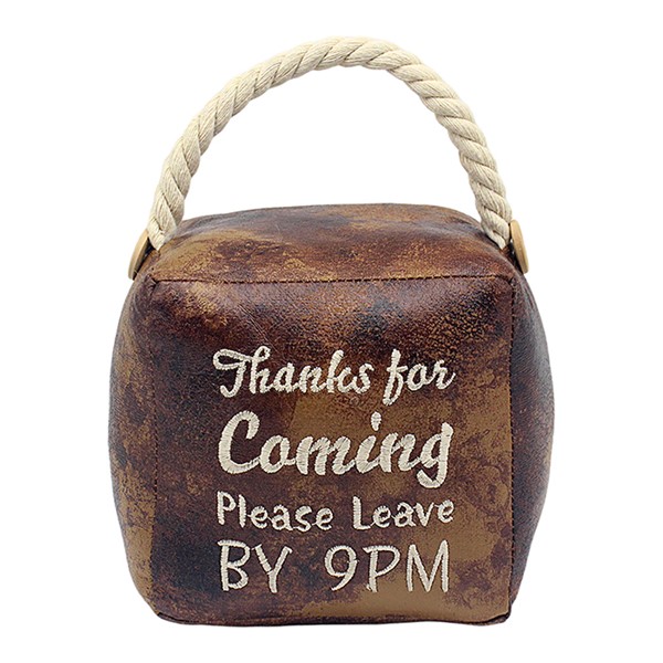 Square Antique Pal Doorstop Leave By 9pm