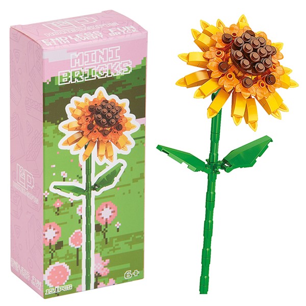 Mini Bricks Stem Flowers Sunflower