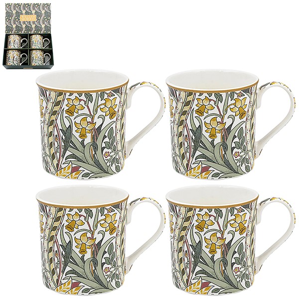William Morris Daffodil Mug Set of 4