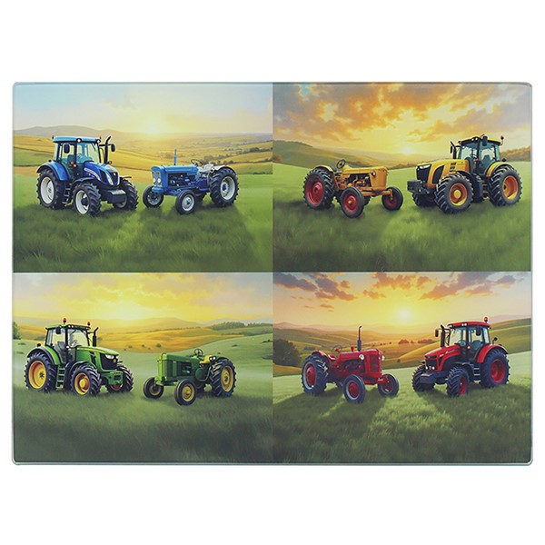 Tractors Old & New Cutting Board